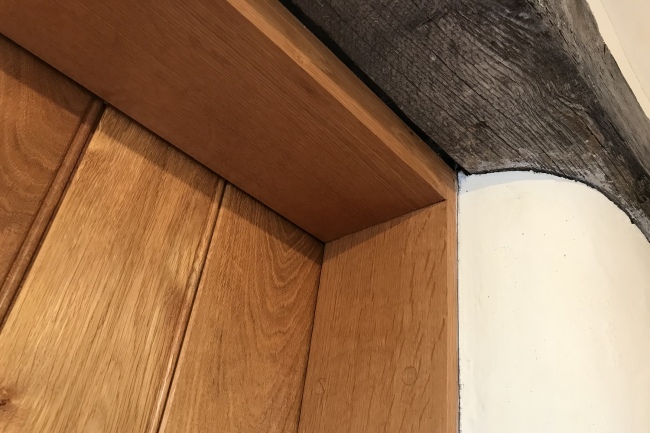 Rebated Oak Door Frame Angled