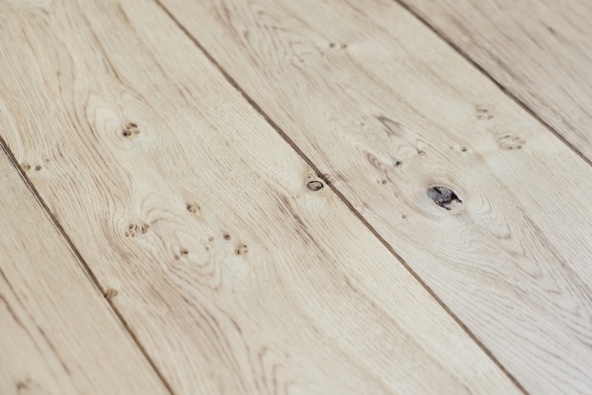 Light Distressed Oak Flooring Close Up