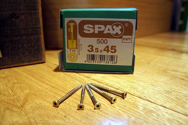 Spax screws for solid wood flooring