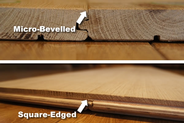 Square Edged Oak Flooring, Beveled Edge Hardwood Flooring