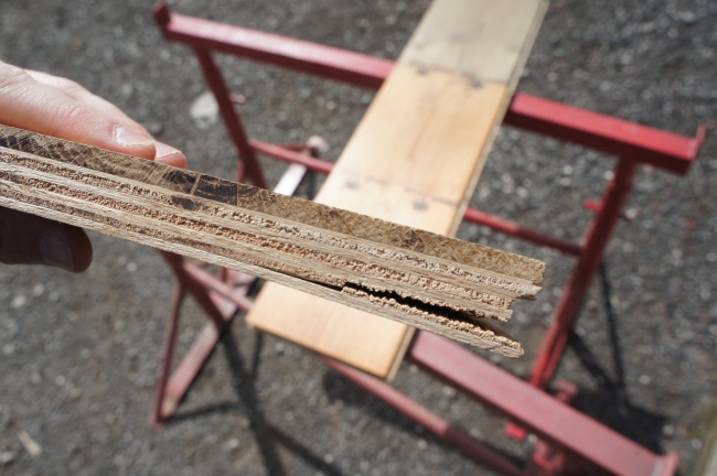 Broken Poor Quality Engineered Oak Board